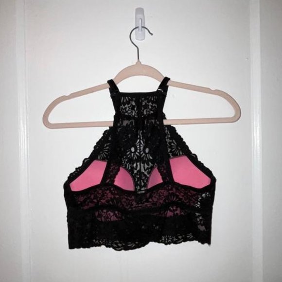PINK (Victoria's Secret) Lace Push Up Bralette, Black, US M - Picture 2 of 4